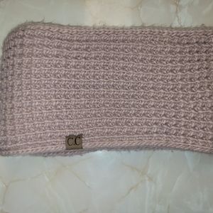 CC Sherpa Fur Infinity Scarf, Pink